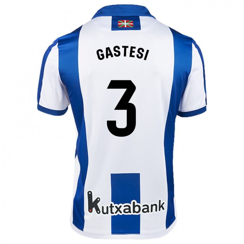 Kinder Gorka Gastesi #3 Weiß Blau Heimtrikot Trikot 2024/25 T-Shirt Schweiz