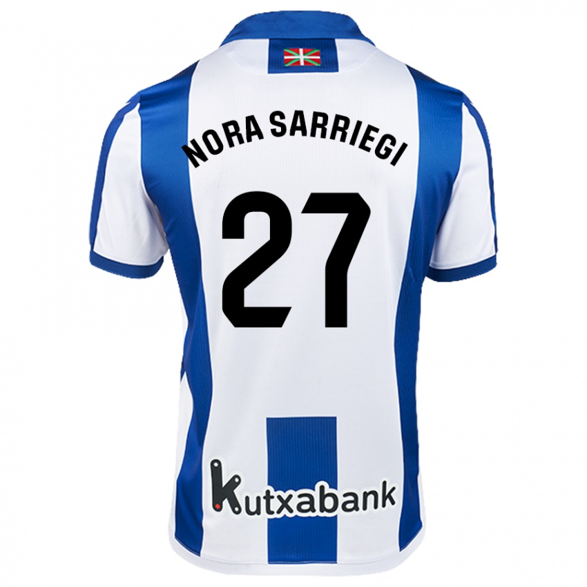 Kinder Nora Sarriegi Galdos #27 Weiß Blau Heimtrikot Trikot 2024/25 T-Shirt Schweiz