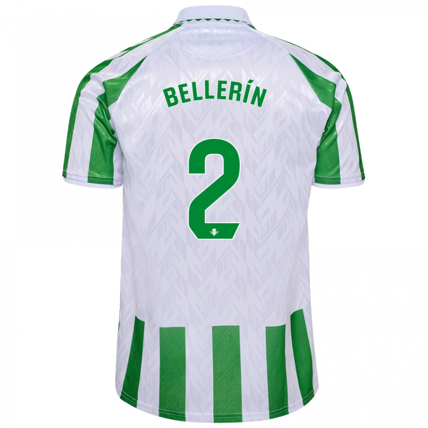 Kinder Hector Bellerin #2 Grün Weiße Streifen Heimtrikot Trikot 2024/25 T-Shirt Schweiz