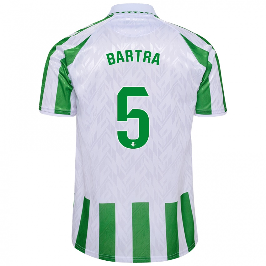 Kinder Marc Bartra #5 Grün Weiße Streifen Heimtrikot Trikot 2024/25 T-Shirt Schweiz