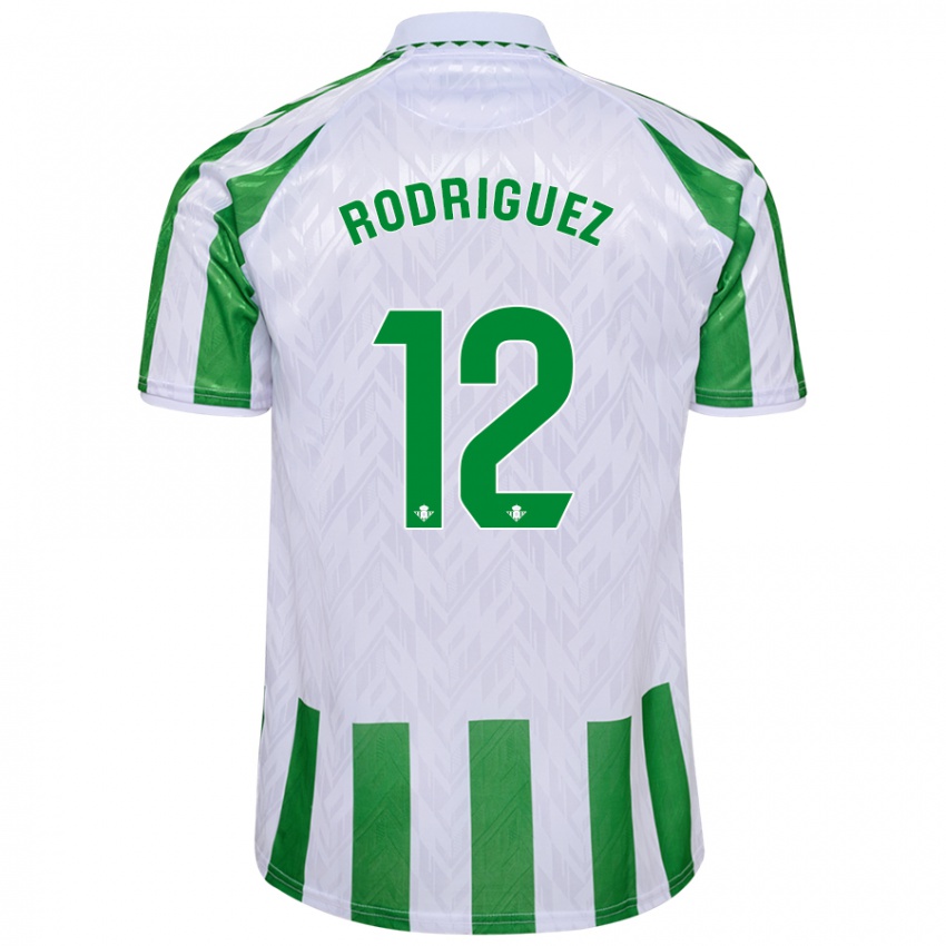 Kinder Ricardo Rodríguez #12 Grün Weiße Streifen Heimtrikot Trikot 2024/25 T-Shirt Schweiz