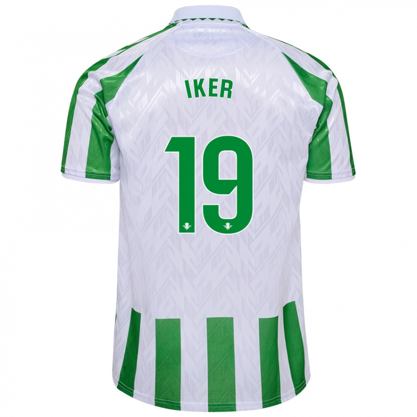 Kinder Iker Losada #19 Grün Weiße Streifen Heimtrikot Trikot 2024/25 T-Shirt Schweiz