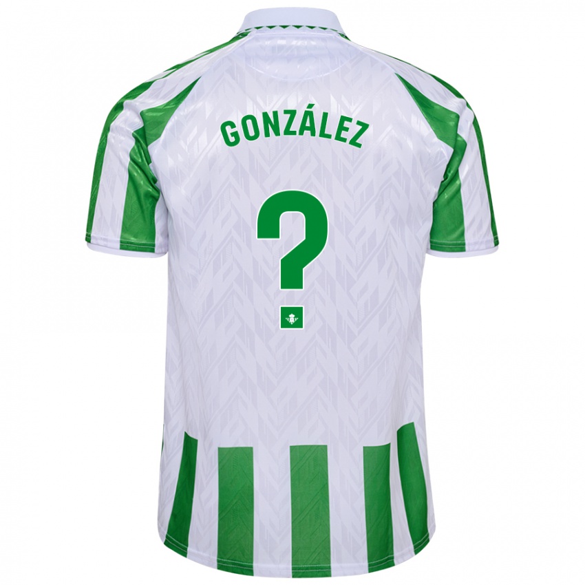 Kinder Manu González #0 Grün Weiße Streifen Heimtrikot Trikot 2024/25 T-Shirt Schweiz