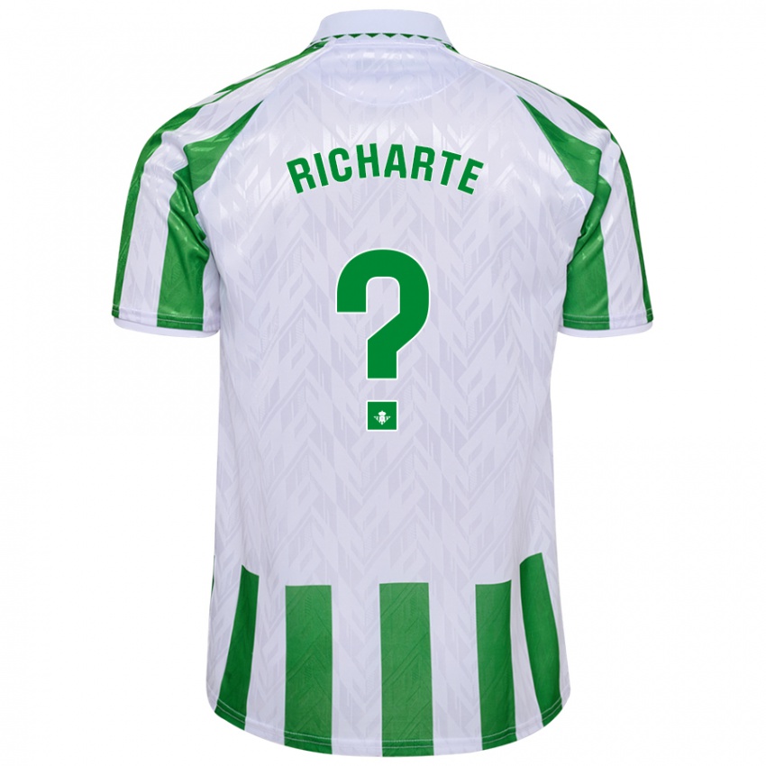 Enfant Maillot Rubén Richarte #0 Rayures Vertes Et Blanches Tenues Domicile 2024/25 T-Shirt Suisse