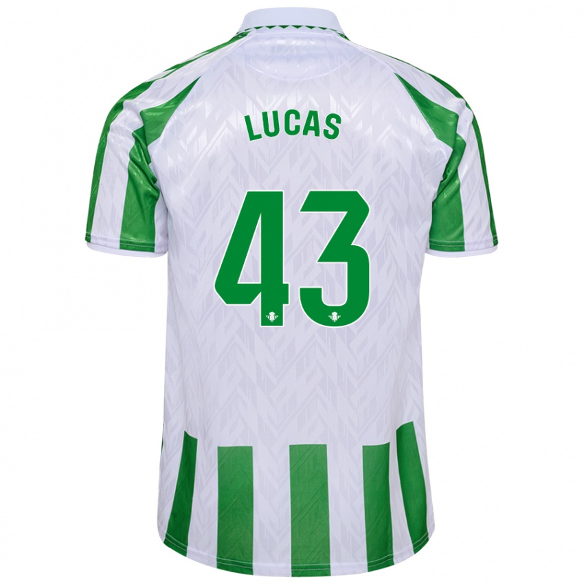 Kinder Lucas Alcázar #43 Grün Weiße Streifen Heimtrikot Trikot 2024/25 T-Shirt Schweiz