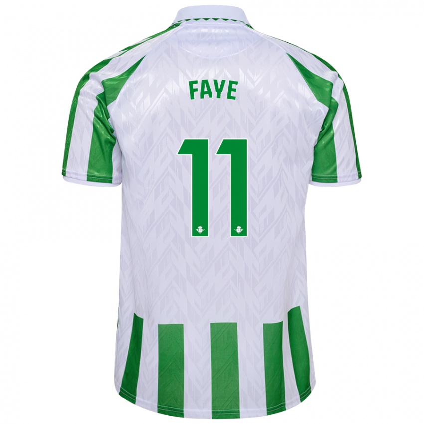 Kinder Souleymane Faye #11 Grün Weiße Streifen Heimtrikot Trikot 2024/25 T-Shirt Schweiz