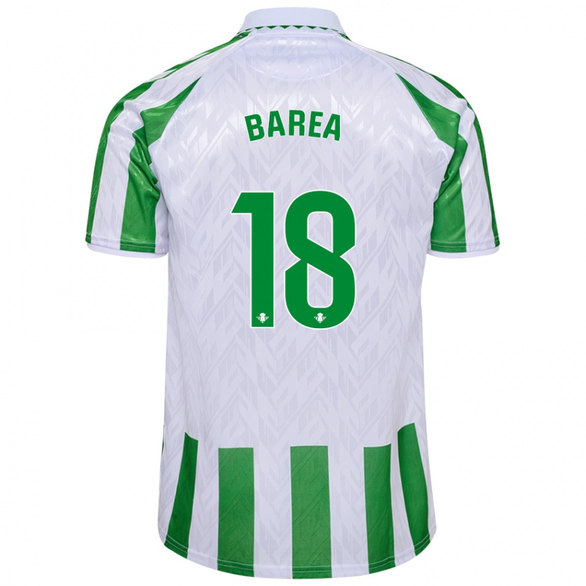 Kinder Ismael Barea #18 Grün Weiße Streifen Heimtrikot Trikot 2024/25 T-Shirt Schweiz