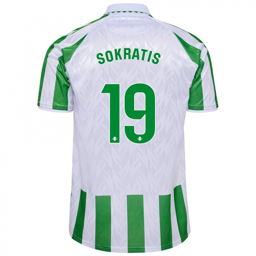 Kinder Sokratis Papastathopoulos #19 Grün Weiße Streifen Heimtrikot Trikot 2024/25 T-Shirt Schweiz