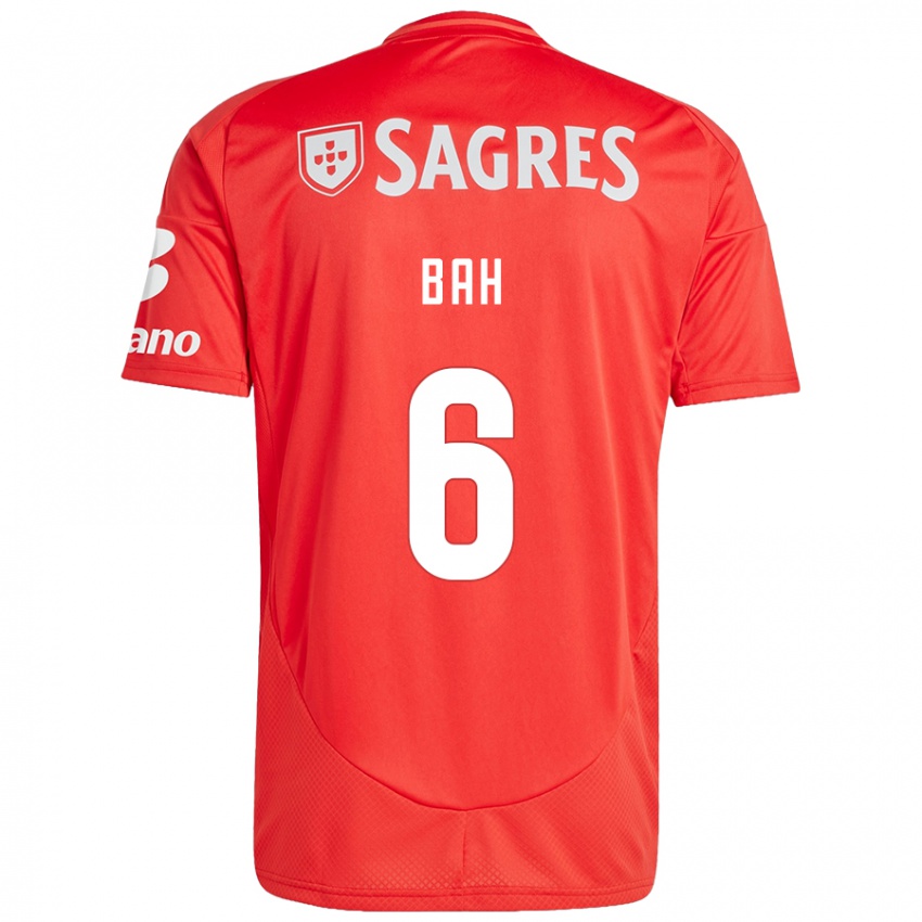 Enfant Maillot Alexander Bah #6 Rouge Blanc Tenues Domicile 2024/25 T-Shirt Suisse