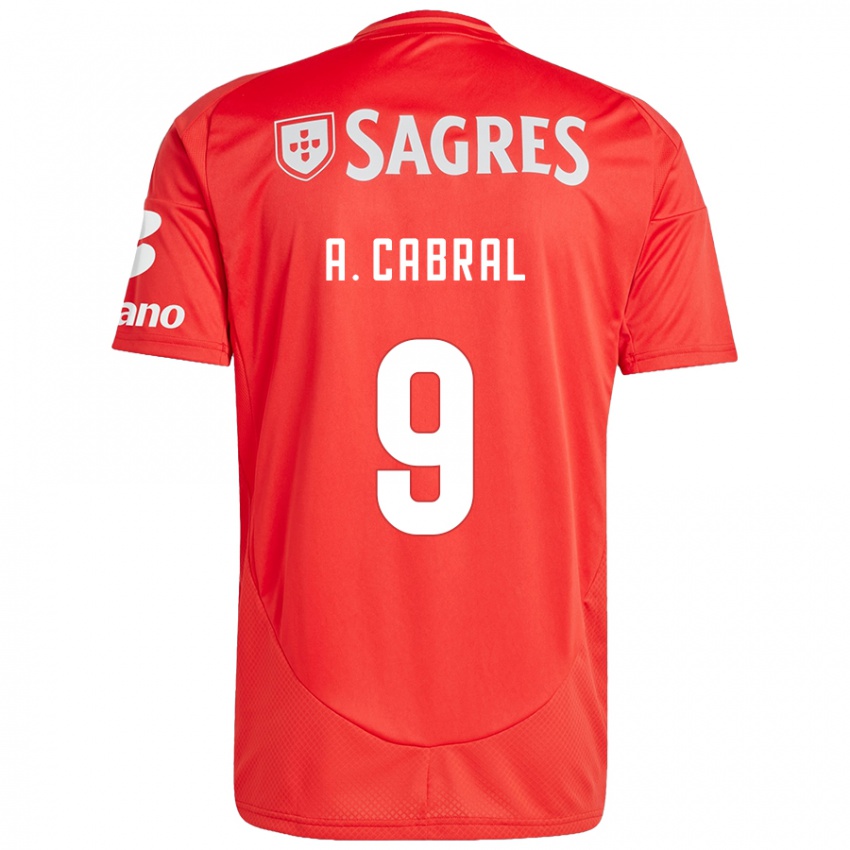 Enfant Maillot Arthur Cabral #9 Rouge Blanc Tenues Domicile 2024/25 T-Shirt Suisse