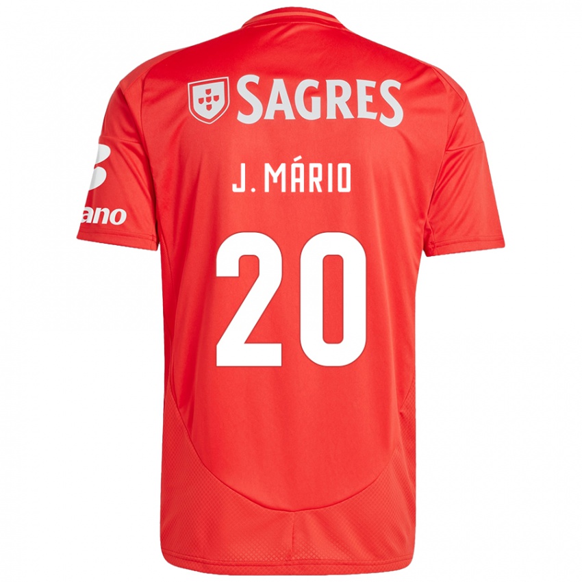 Enfant Maillot João Mário #20 Rouge Blanc Tenues Domicile 2024/25 T-Shirt Suisse