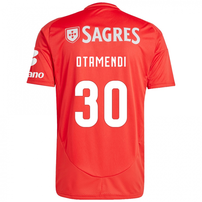 Enfant Maillot Nicolás Otamendi #30 Rouge Blanc Tenues Domicile 2024/25 T-Shirt Suisse