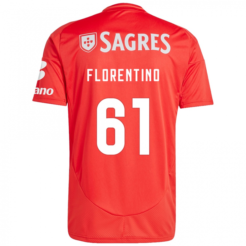 Enfant Maillot Florentino #61 Rouge Blanc Tenues Domicile 2024/25 T-Shirt Suisse