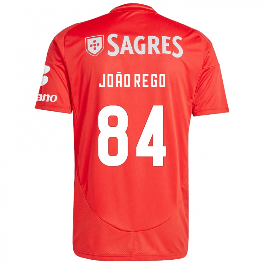 Enfant Maillot João Rêgo #84 Rouge Blanc Tenues Domicile 2024/25 T-Shirt Suisse