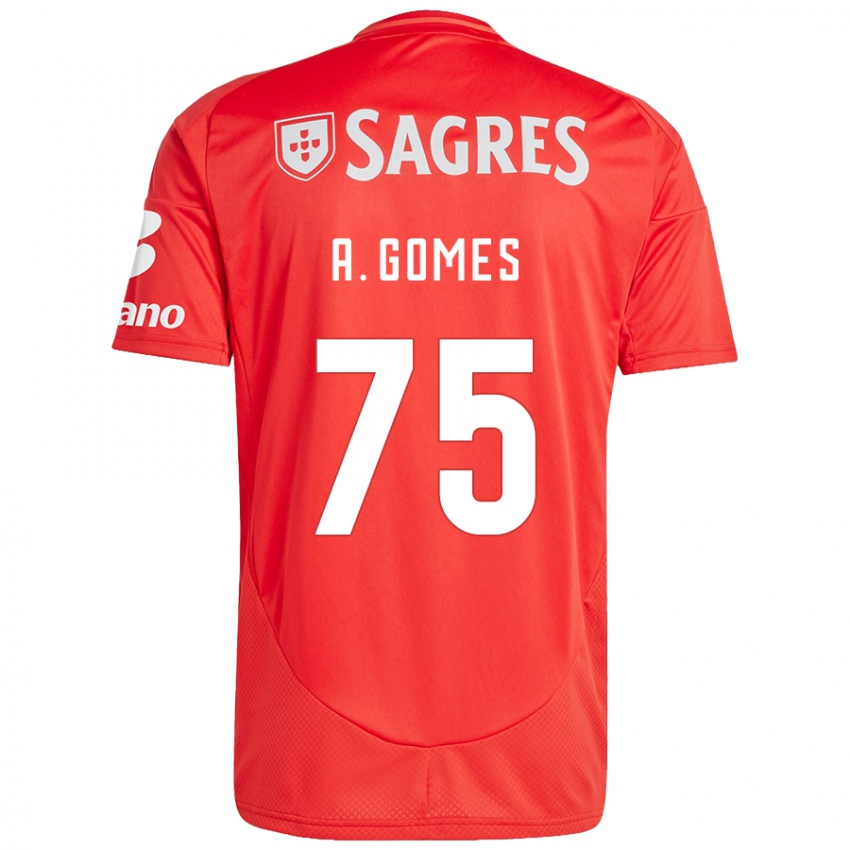 Enfant Maillot André Gomes #75 Rouge Blanc Tenues Domicile 2024/25 T-Shirt Suisse