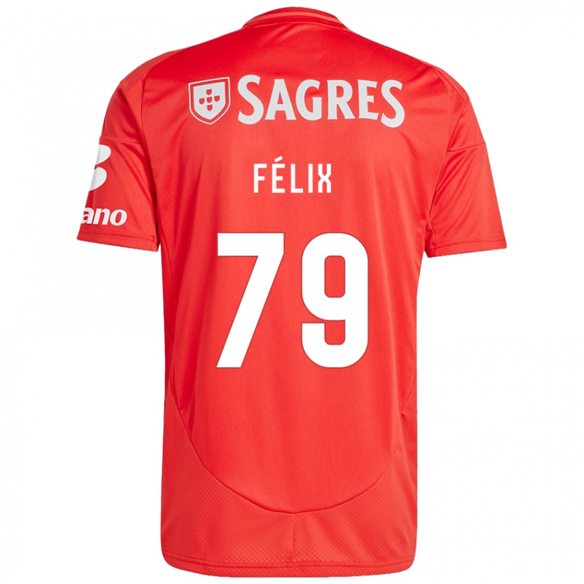 Enfant Maillot Hugo Félix #79 Rouge Blanc Tenues Domicile 2024/25 T-Shirt Suisse