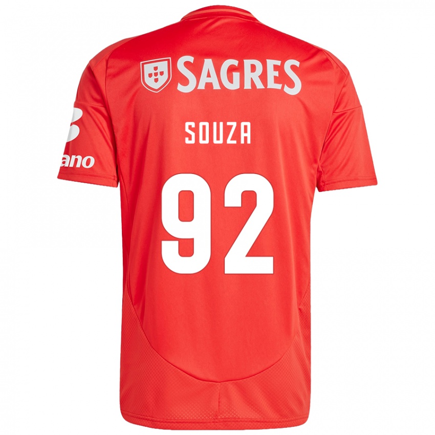 Enfant Maillot Pedro Souza #92 Rouge Blanc Tenues Domicile 2024/25 T-Shirt Suisse