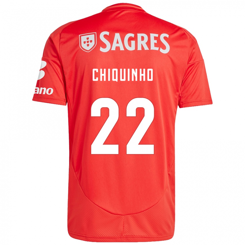 Enfant Maillot Chiquinho #22 Rouge Blanc Tenues Domicile 2024/25 T-Shirt Suisse