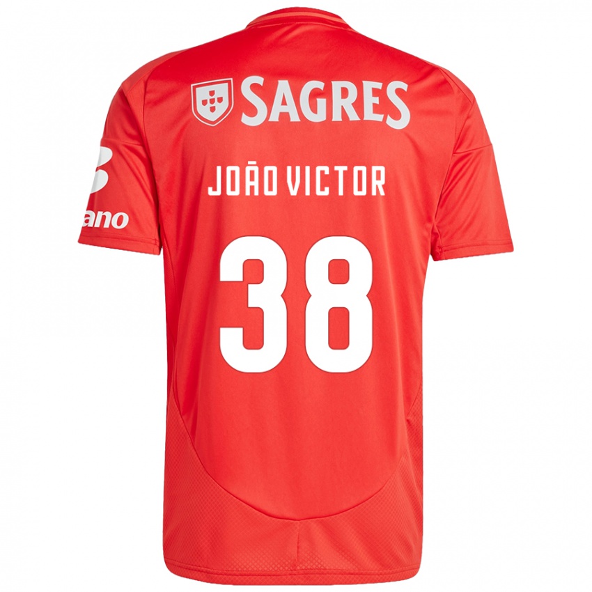 Enfant Maillot Joao Victor #38 Rouge Blanc Tenues Domicile 2024/25 T-Shirt Suisse