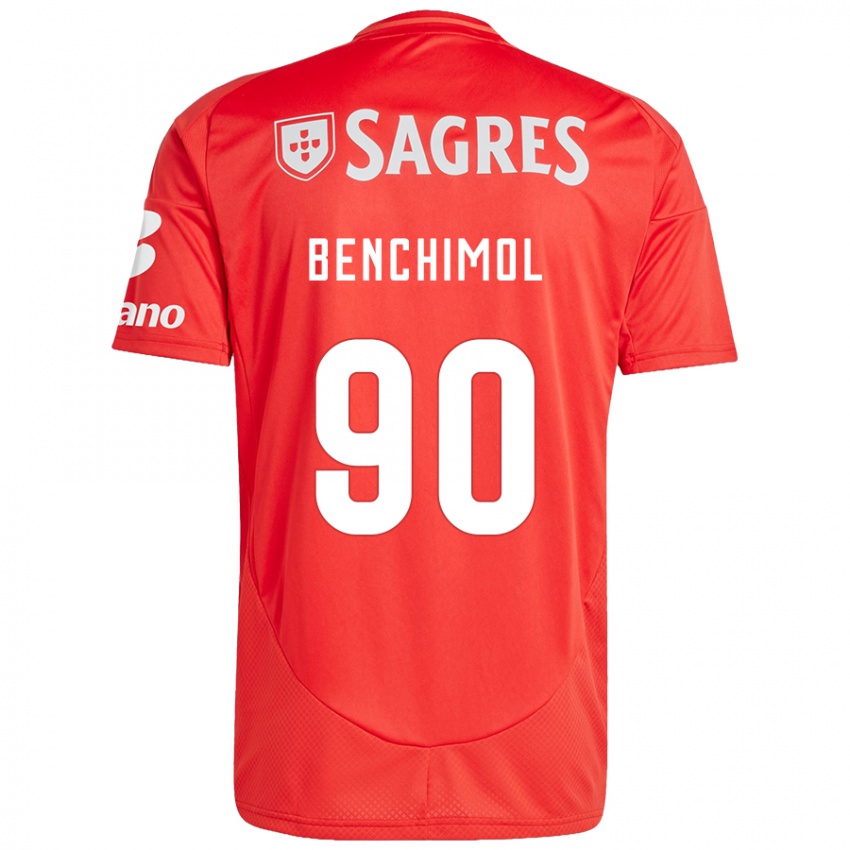 Enfant Maillot Benchimol #90 Rouge Blanc Tenues Domicile 2024/25 T-Shirt Suisse