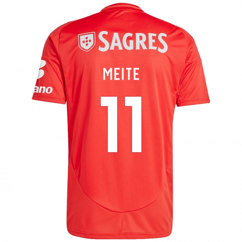 Enfant Maillot Soualiho Meite #11 Rouge Blanc Tenues Domicile 2024/25 T-Shirt Suisse