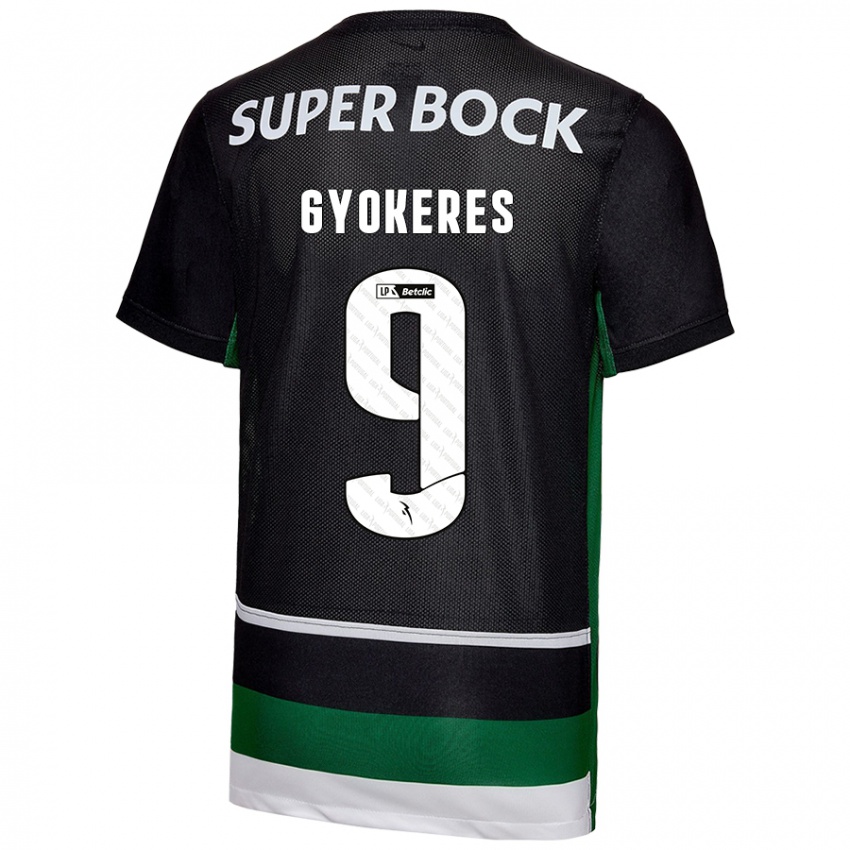 Kinder Viktor Gyökeres #9 Schwarz Weiß Grün Heimtrikot Trikot 2024/25 T-Shirt Schweiz