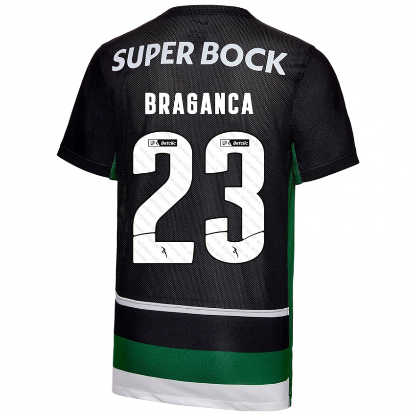 Enfant Maillot Daniel Bragança #23 Noir Blanc Vert Tenues Domicile 2024/25 T-Shirt Suisse