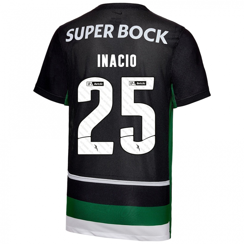 Kinder Gonçalo Inácio #25 Schwarz Weiß Grün Heimtrikot Trikot 2024/25 T-Shirt Schweiz