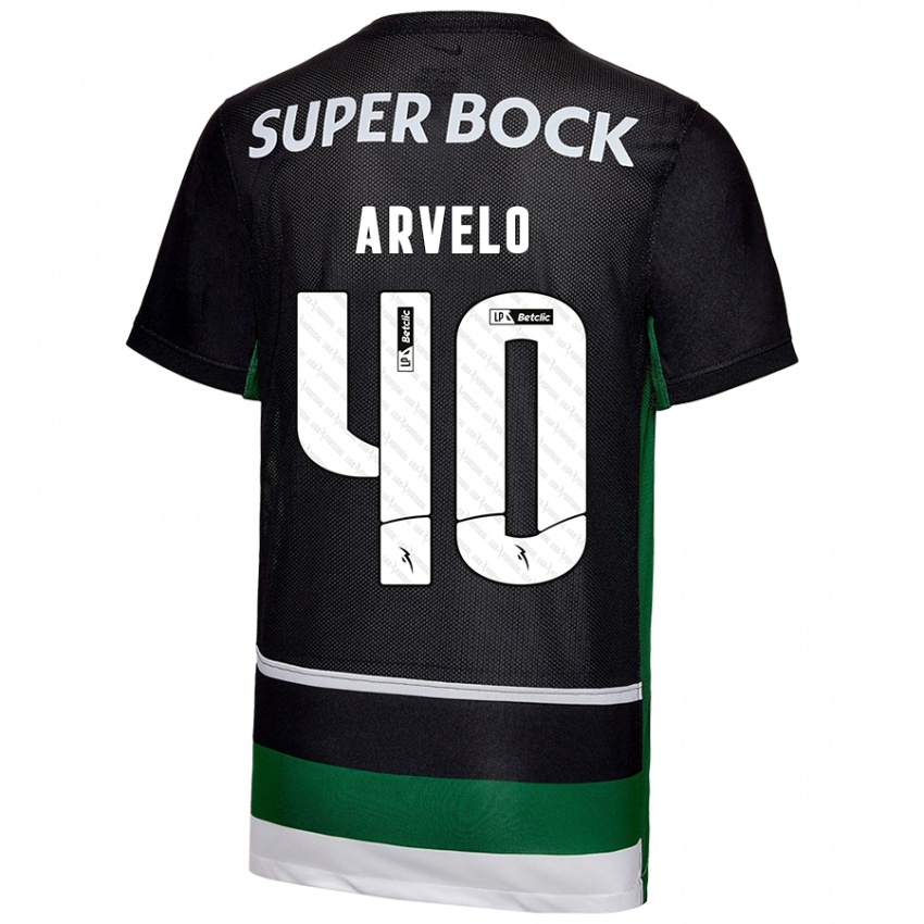 Kinder Adam Arvelo #40 Schwarz Weiß Grün Heimtrikot Trikot 2024/25 T-Shirt Schweiz