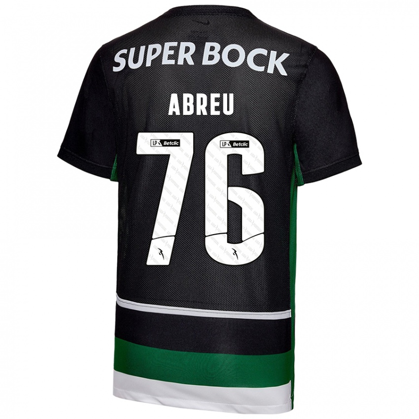 Kinder Diogo Abreu #76 Schwarz Weiß Grün Heimtrikot Trikot 2024/25 T-Shirt Schweiz