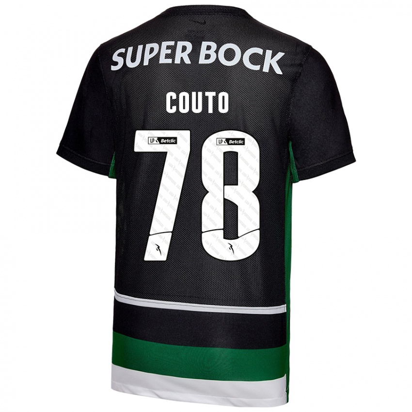 Enfant Maillot Mauro Couto #78 Noir Blanc Vert Tenues Domicile 2024/25 T-Shirt Suisse