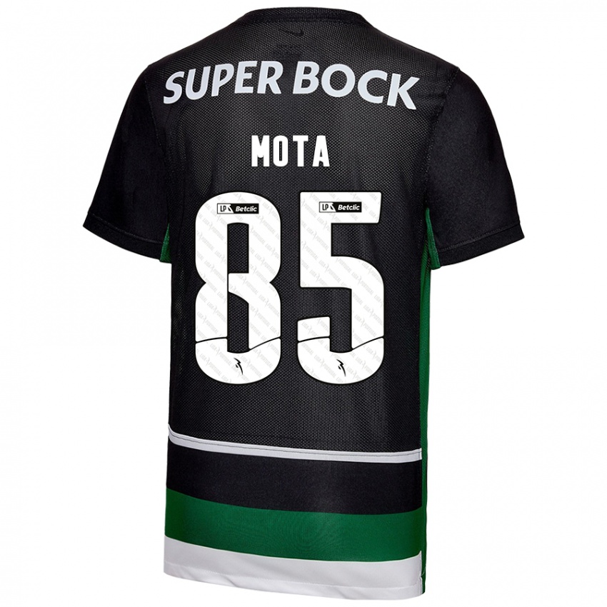 Enfant Maillot Rafael Mota #85 Noir Blanc Vert Tenues Domicile 2024/25 T-Shirt Suisse