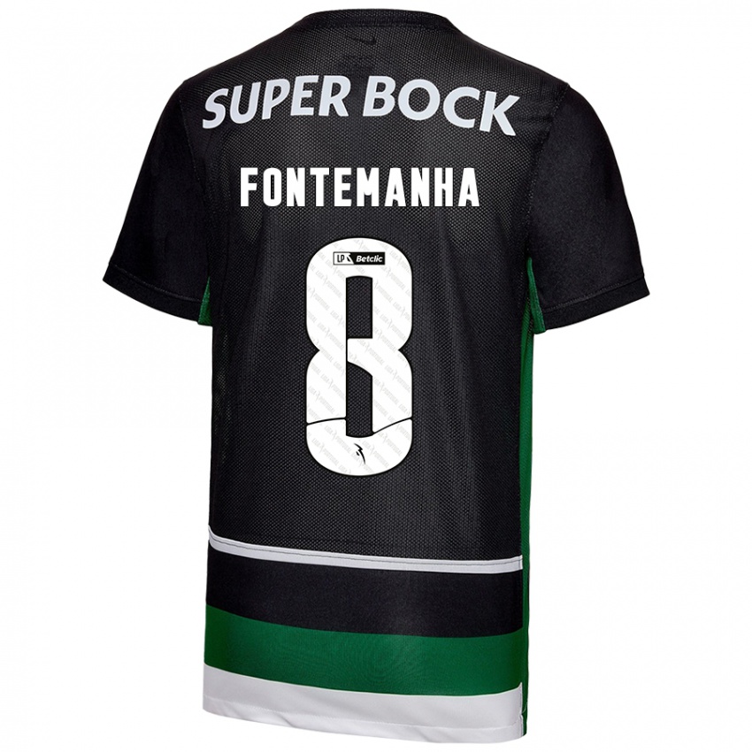 Enfant Maillot Rita Fontemanha #8 Noir Blanc Vert Tenues Domicile 2024/25 T-Shirt Suisse