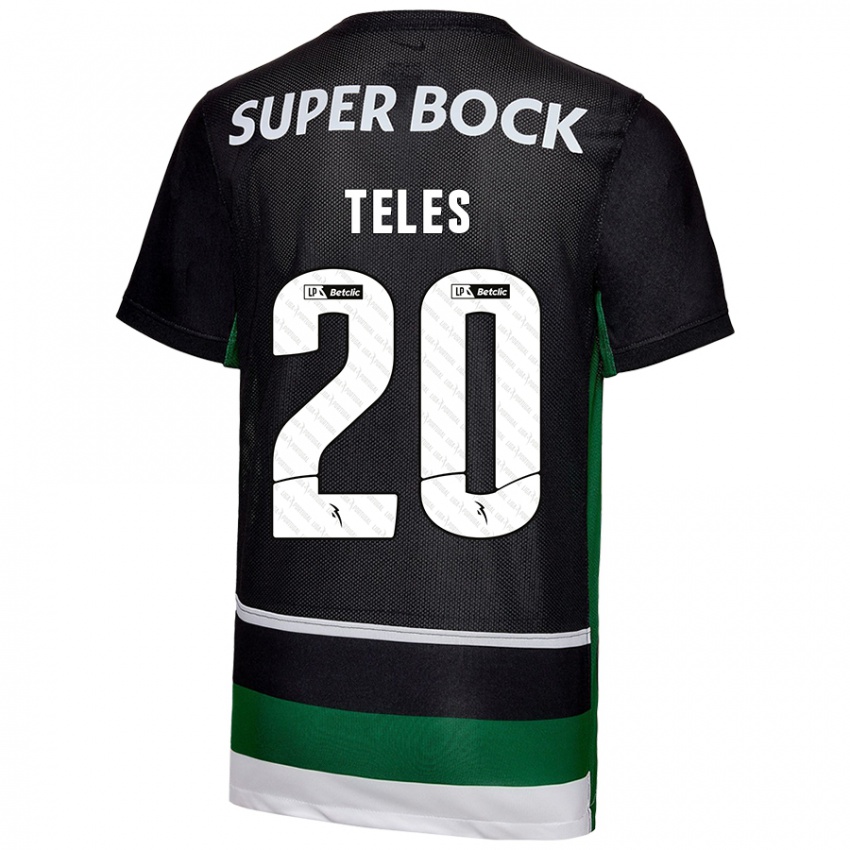 Enfant Maillot Ana Isabel Teles #20 Noir Blanc Vert Tenues Domicile 2024/25 T-Shirt Suisse