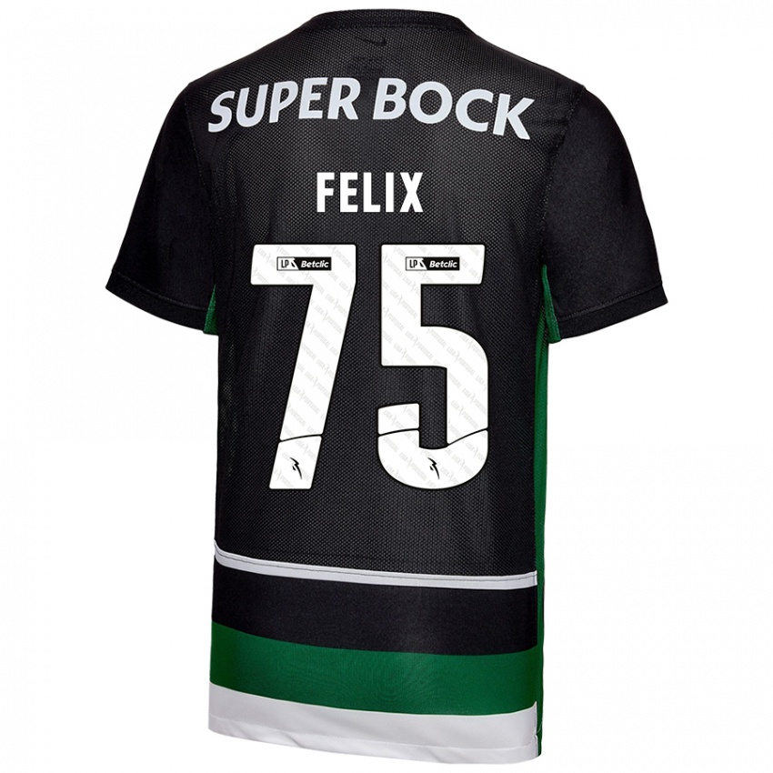 Kinder Vando Félix #75 Schwarz Weiß Grün Heimtrikot Trikot 2024/25 T-Shirt Schweiz