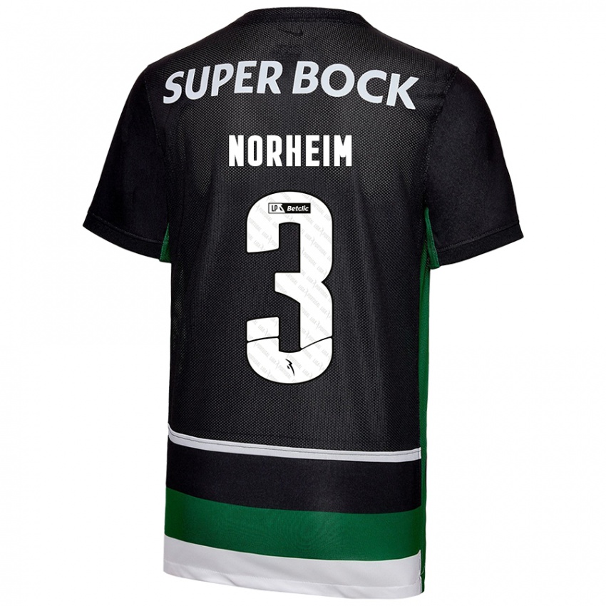 Kinder Andrea Norheim #3 Schwarz Weiß Grün Heimtrikot Trikot 2024/25 T-Shirt Schweiz