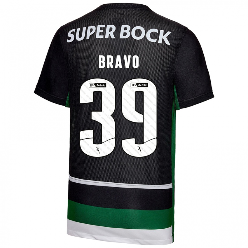 Enfant Maillot Bravo #39 Noir Blanc Vert Tenues Domicile 2024/25 T-Shirt Suisse