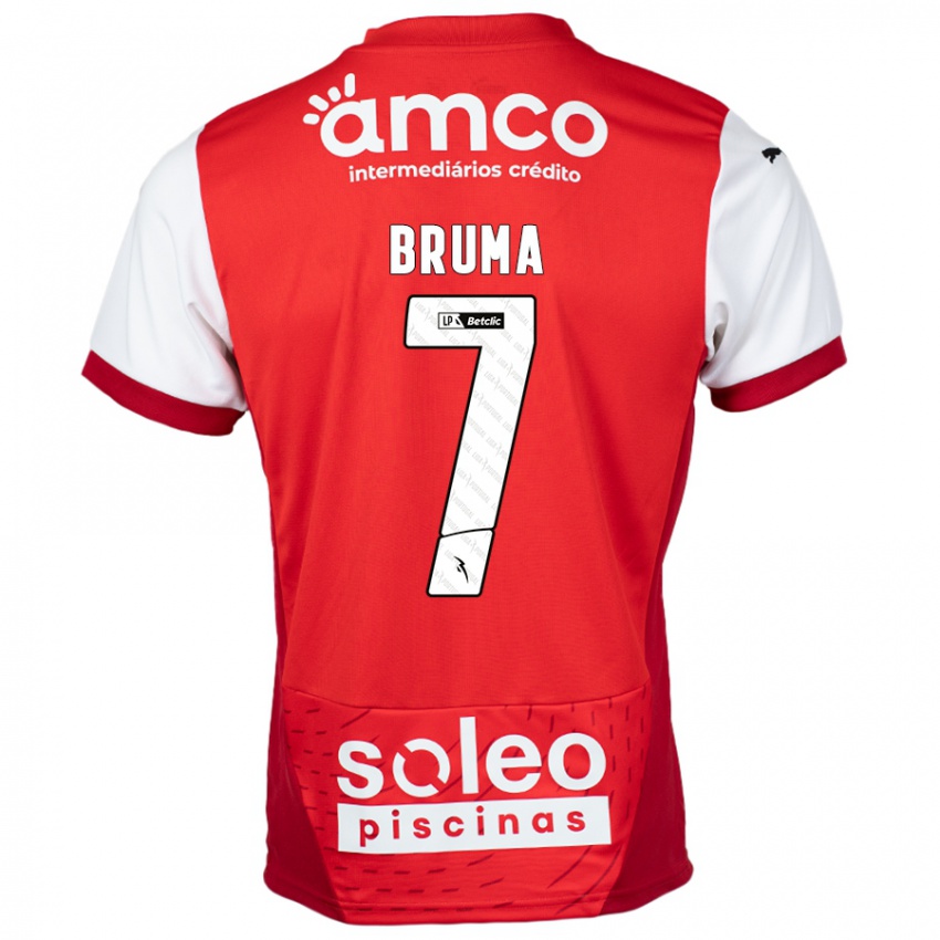 Kinder Bruma #7 Rot Weiß Heimtrikot Trikot 2024/25 T-Shirt Schweiz