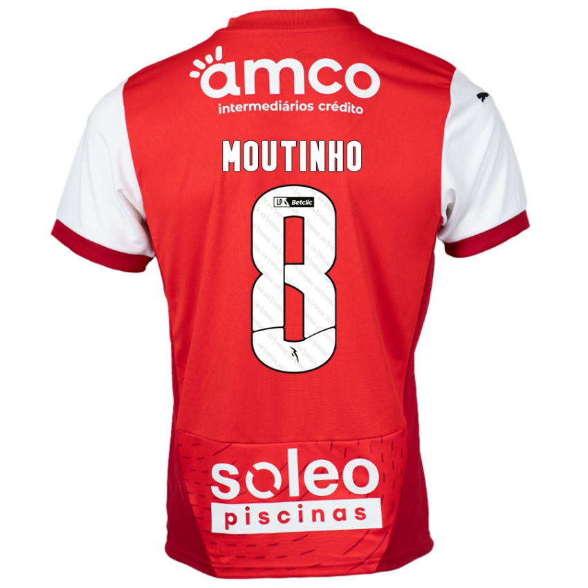 Kinder João Moutinho #8 Rot Weiß Heimtrikot Trikot 2024/25 T-Shirt Schweiz