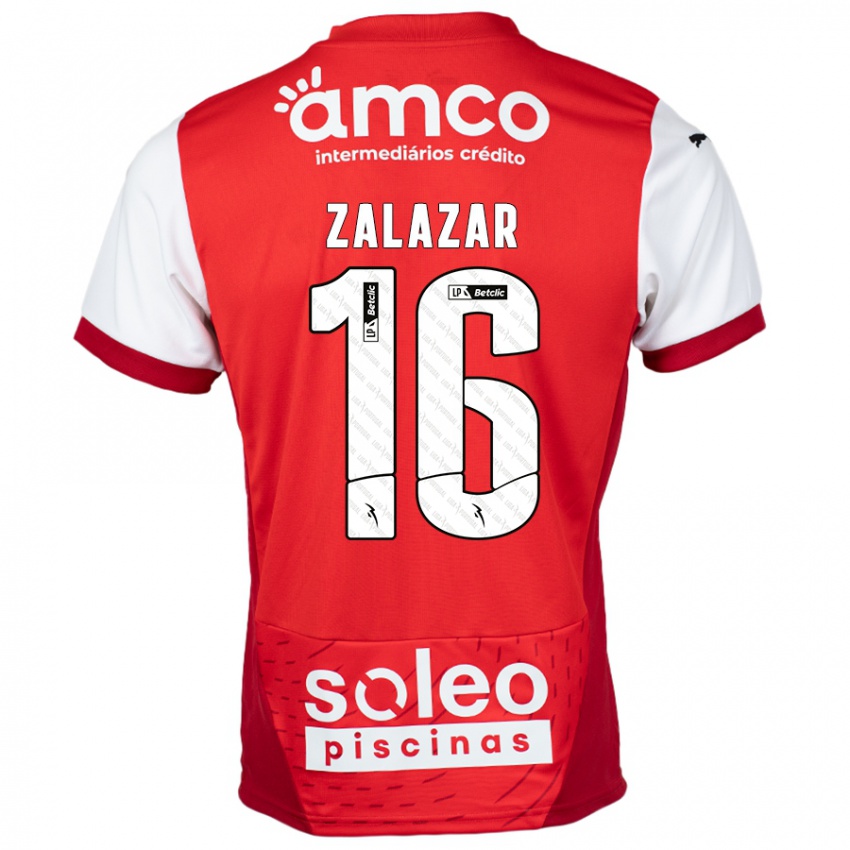 Kinder Rodrigo Zalazar #16 Rot Weiß Heimtrikot Trikot 2024/25 T-Shirt Schweiz