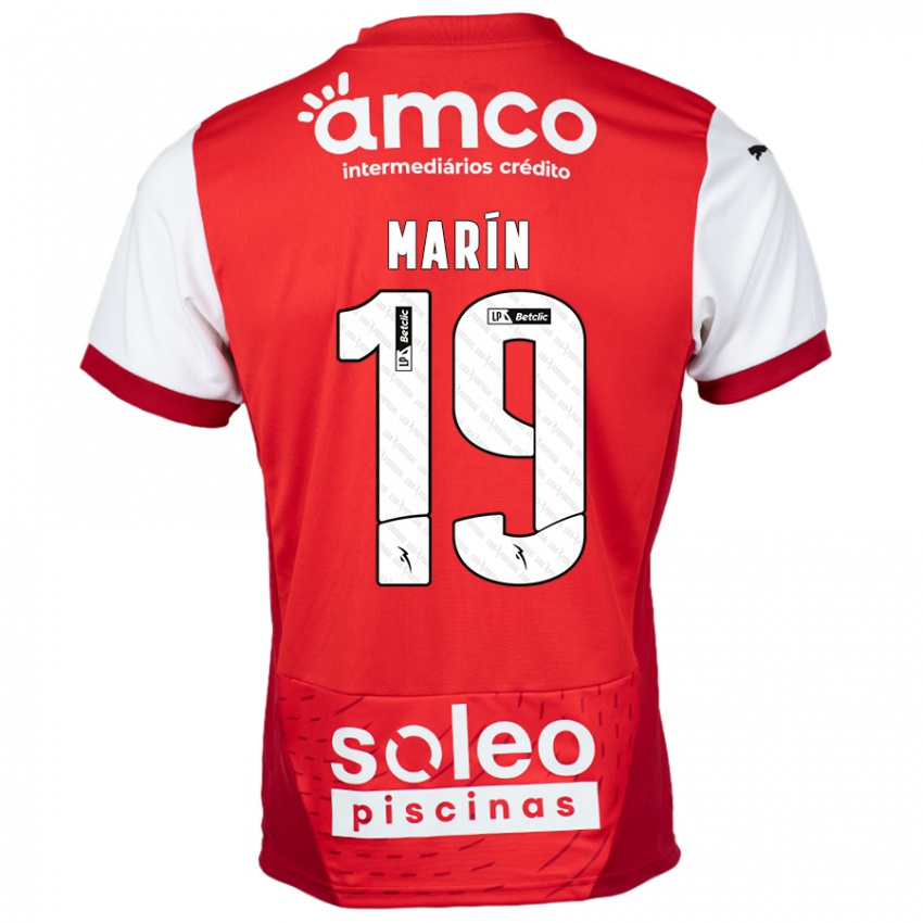 Kinder Adrián Marín #19 Rot Weiß Heimtrikot Trikot 2024/25 T-Shirt Schweiz