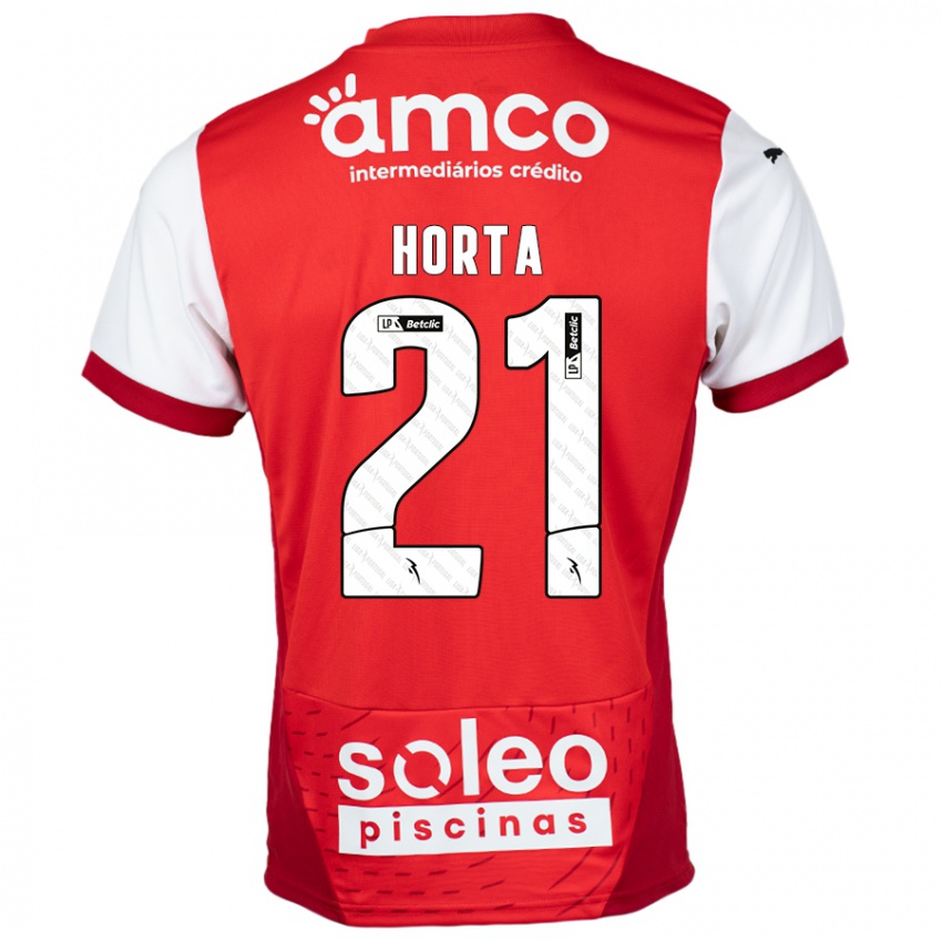 Kinder Ricardo Horta #21 Rot Weiß Heimtrikot Trikot 2024/25 T-Shirt Schweiz