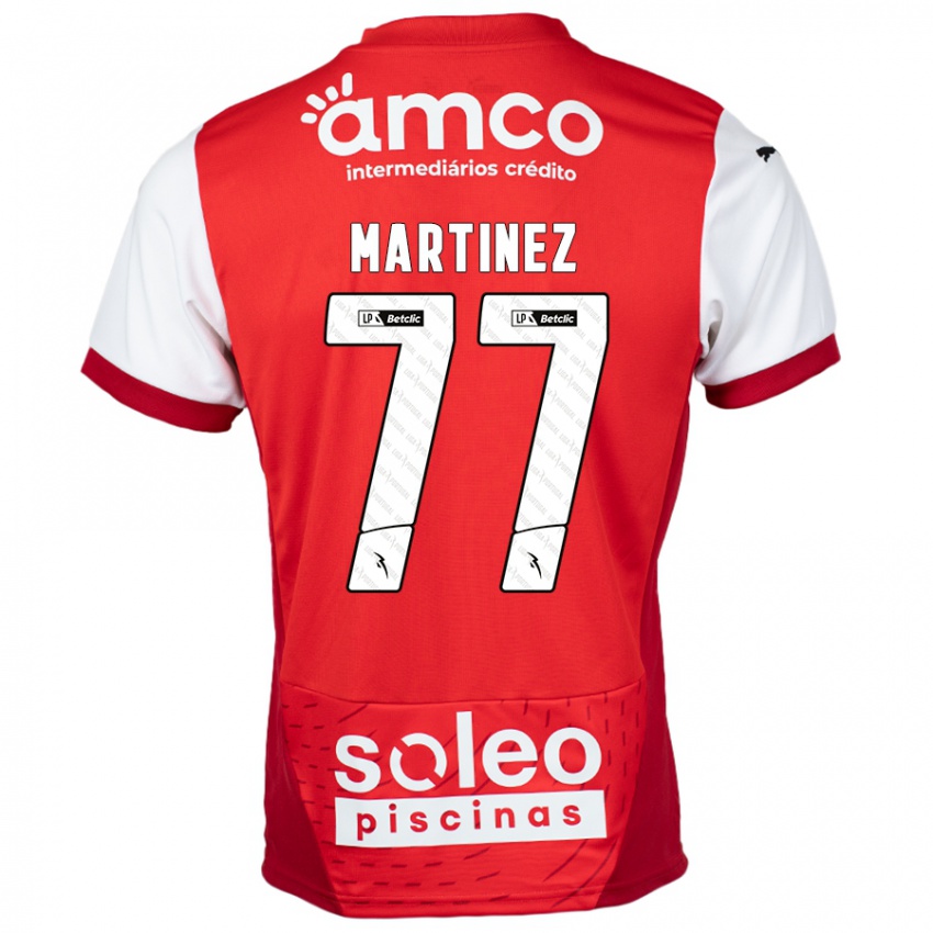 Kinder Gabri Martínez #77 Rot Weiß Heimtrikot Trikot 2024/25 T-Shirt Schweiz