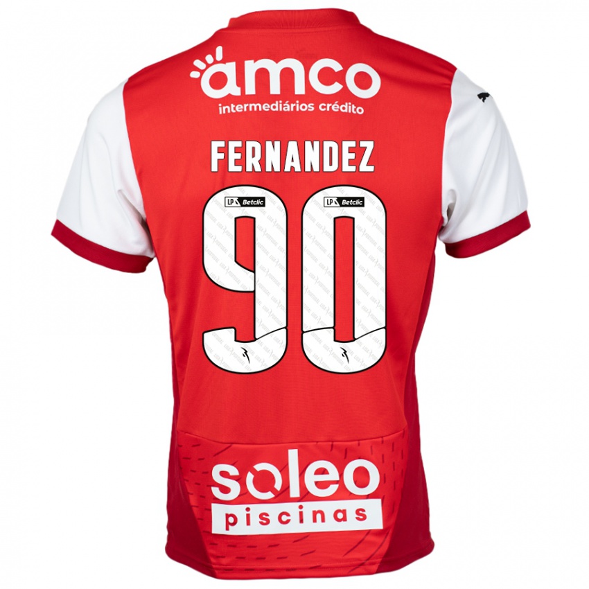 Kinder Roberto Fernández #90 Rot Weiß Heimtrikot Trikot 2024/25 T-Shirt Schweiz