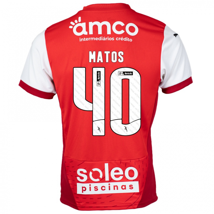 Kinder João Matos #40 Rot Weiß Heimtrikot Trikot 2024/25 T-Shirt Schweiz