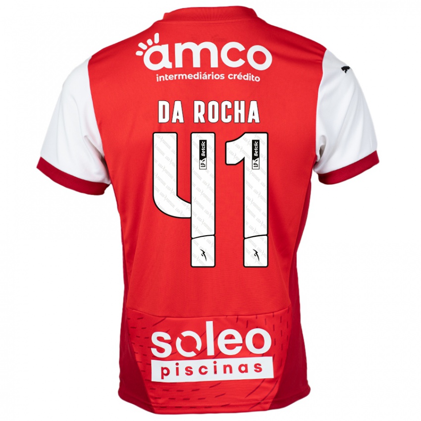 Kinder Yanis Da Rocha #41 Rot Weiß Heimtrikot Trikot 2024/25 T-Shirt Schweiz