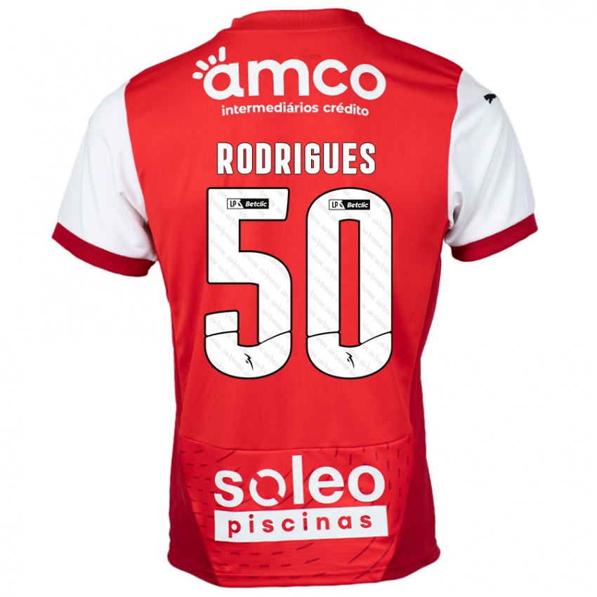 Kinder Diego Rodrigues #50 Rot Weiß Heimtrikot Trikot 2024/25 T-Shirt Schweiz