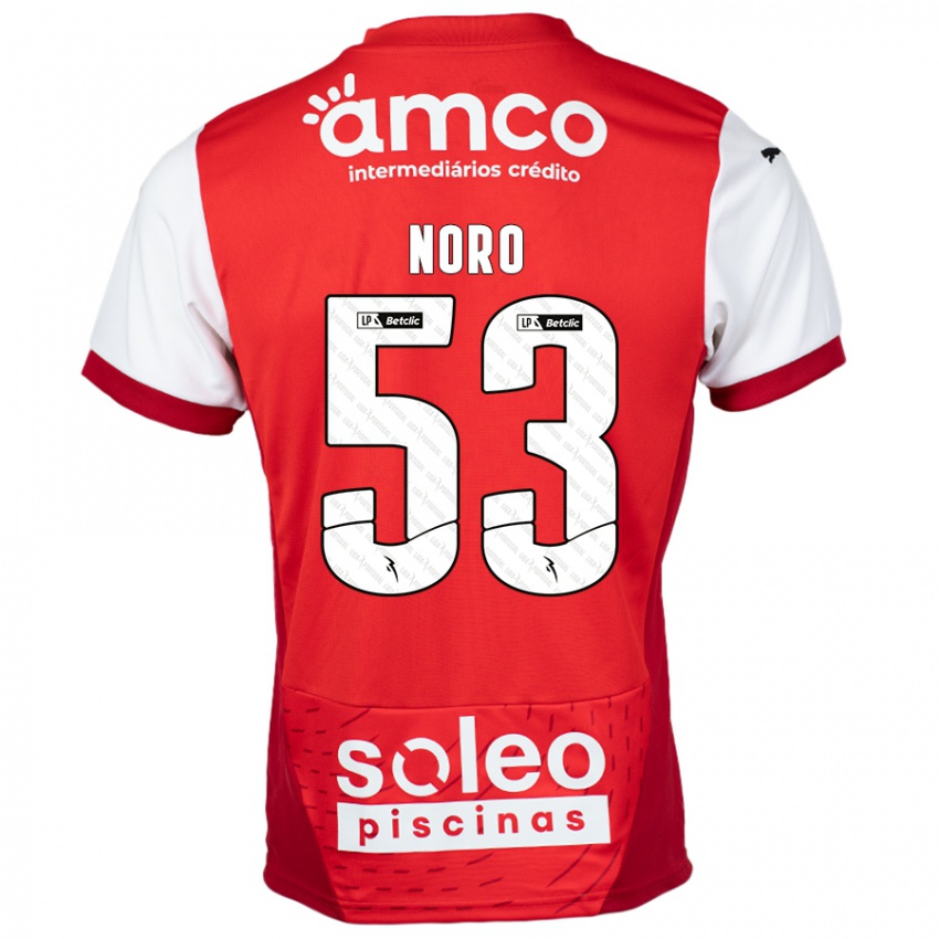 Kinder Jonatás Noro #53 Rot Weiß Heimtrikot Trikot 2024/25 T-Shirt Schweiz