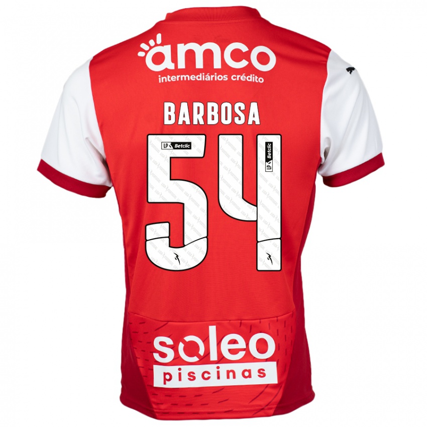 Kinder Guilherme Barbosa #54 Rot Weiß Heimtrikot Trikot 2024/25 T-Shirt Schweiz