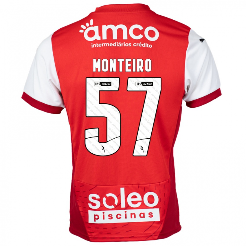 Kinder Jordan Monteiro #57 Rot Weiß Heimtrikot Trikot 2024/25 T-Shirt Schweiz